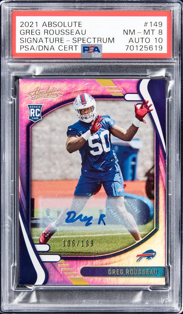 2021 Absolute Greg Rousseau Signature - Spectrum #149 card image