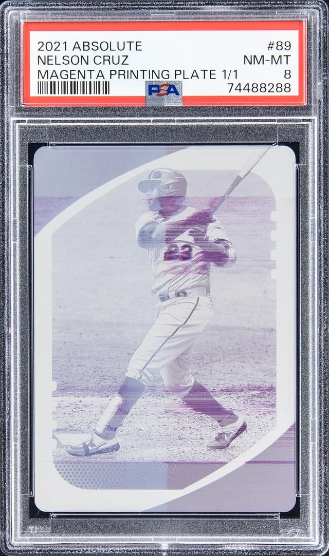 2021 Absolute Nelson Cruz Magenta Printing Plate 1/1 #89 card image