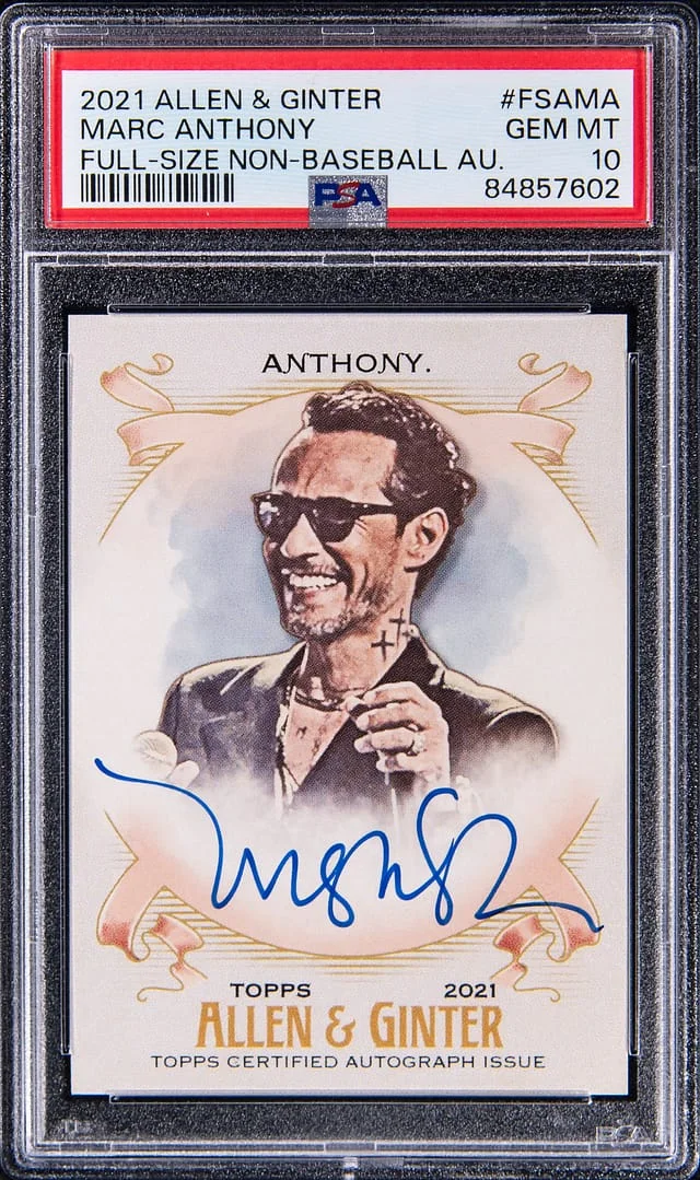 2021 Allen & Ginter Marc Anthony Full-Size Non-Baseball Autograph #FSAMA card image