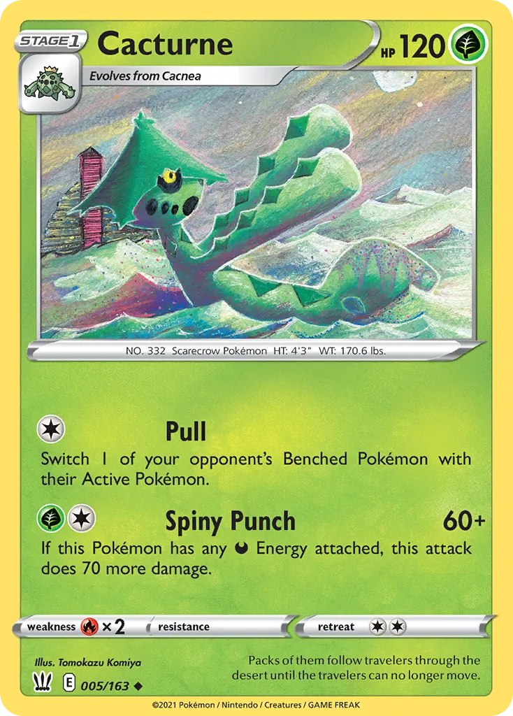 2021 Battle Styles Cacturne Uncommon #005/163 Uncommon card image