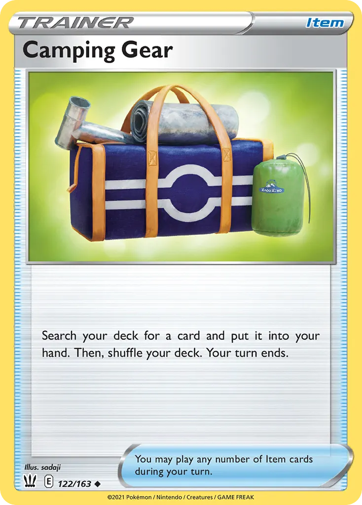 2021 Battle Styles Camping Gear Uncommon #122/163 Uncommon card image