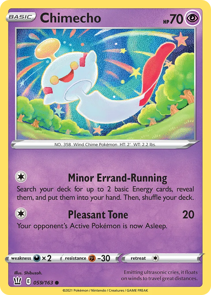 2021 Battle Styles Chimecho Common #059/163 Common card image