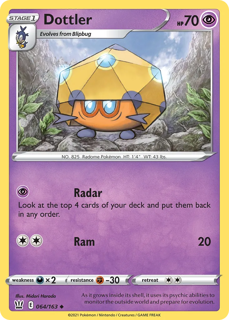 2021 Battle Styles Dottler Uncommon #064/163 Uncommon card image