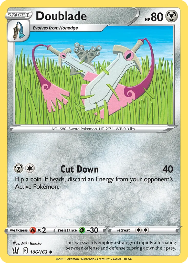 2021 Battle Styles Doublade Uncommon #106/163 Uncommon card image