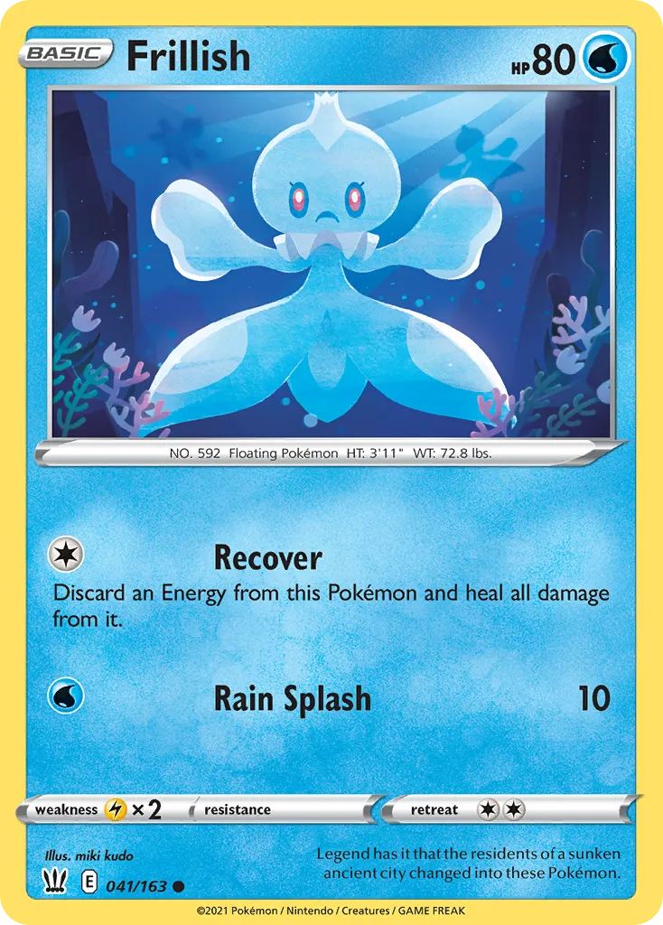 2021 Battle Styles Frillish Common #041/163 Common card image