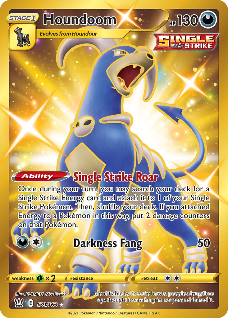 2021 Battle Styles Houndoom Rare Holo #096/163 Rare Holo card image
