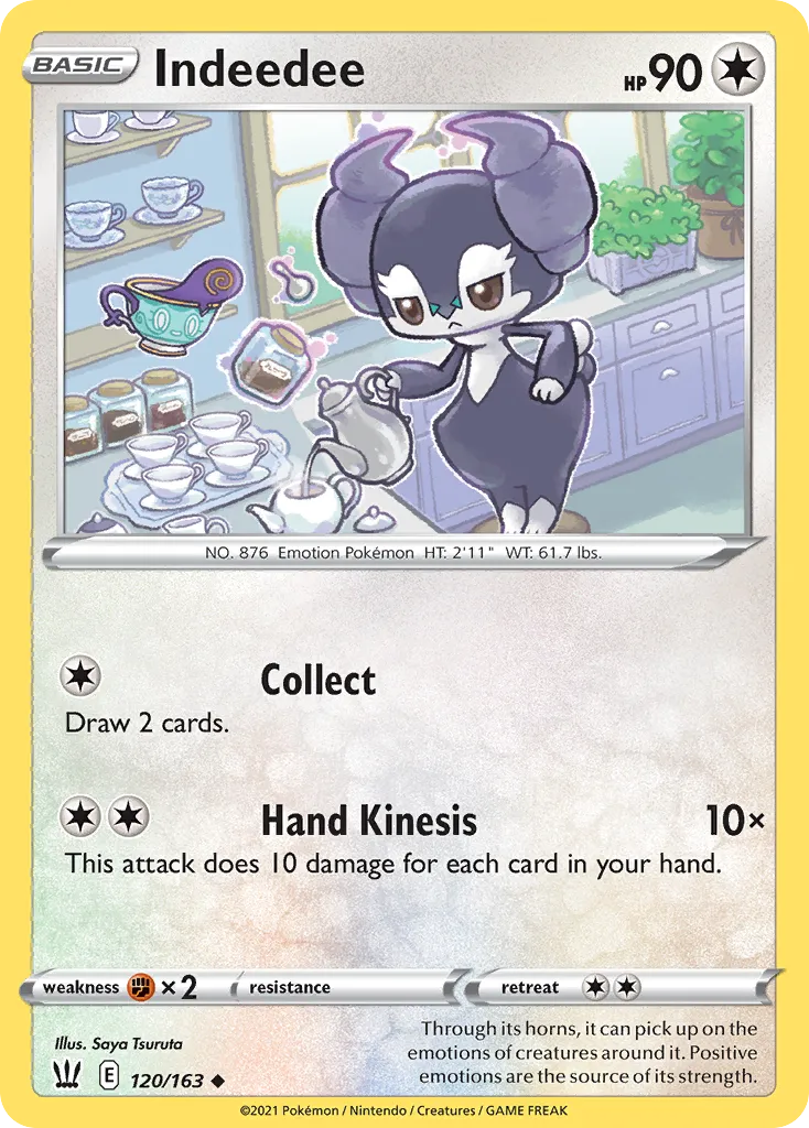 2021 Battle Styles Indeedee Uncommon #120/163 Uncommon card image