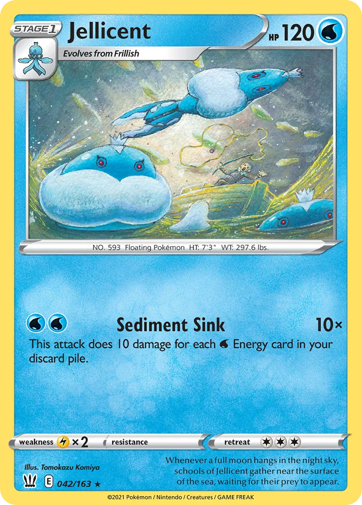 2021 Battle Styles Jellicent #042/163 Rare card image