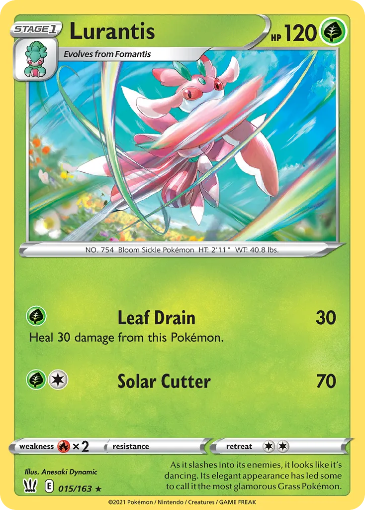 2021 Battle Styles Lurantis #015/163 Rare card image