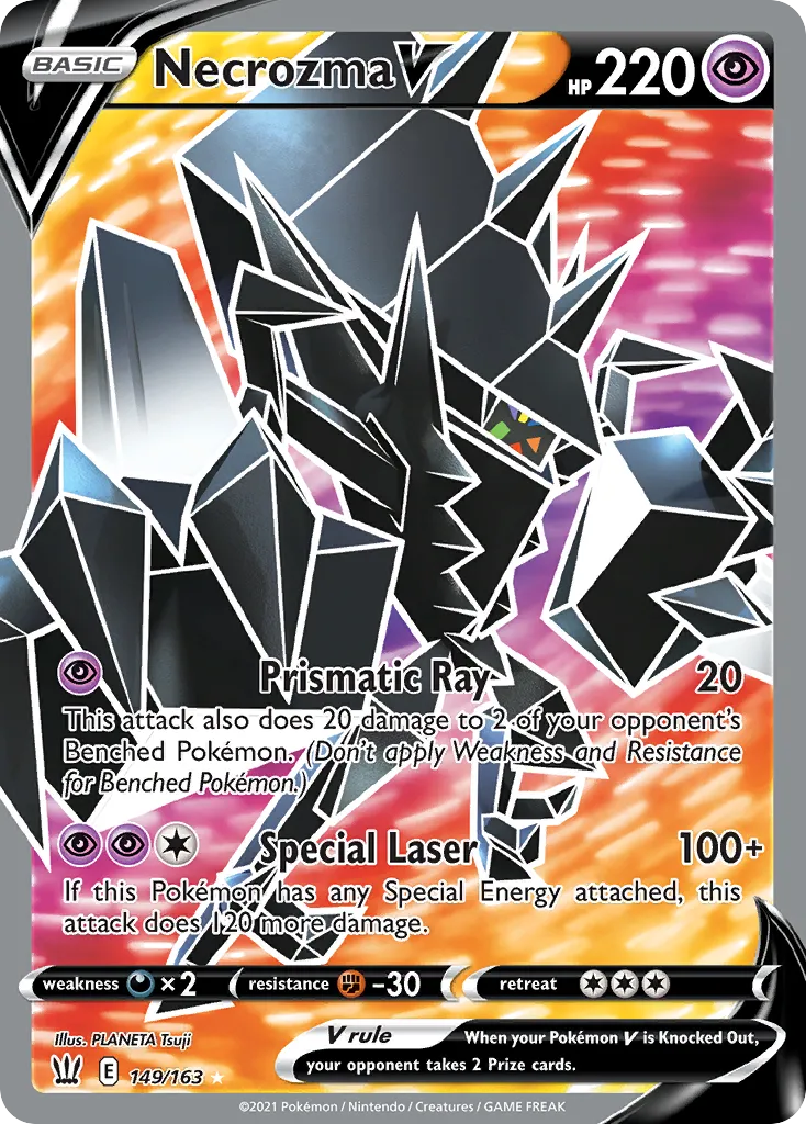2021 Battle Styles Necrozma V Rare Holo V #063/163 Rare Holo V card image