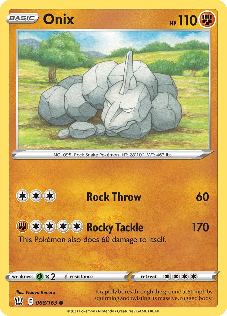 2021 Battle Styles Onix Common #068/163 Common card image