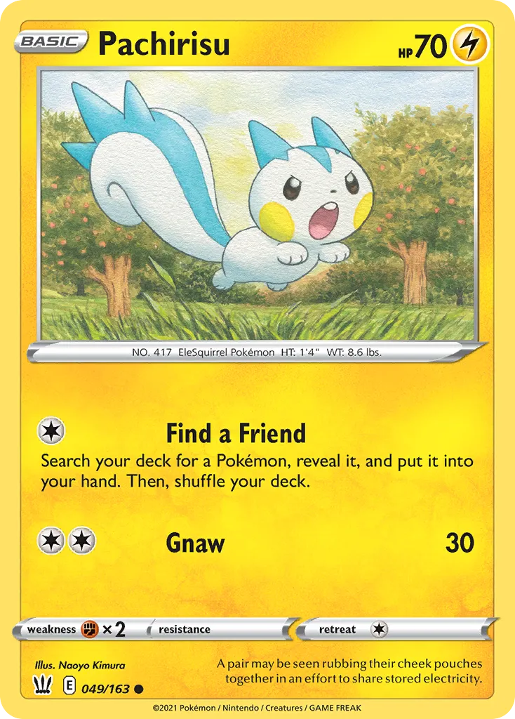 2021 Battle Styles Pachirisu Common #049/163 Common card image