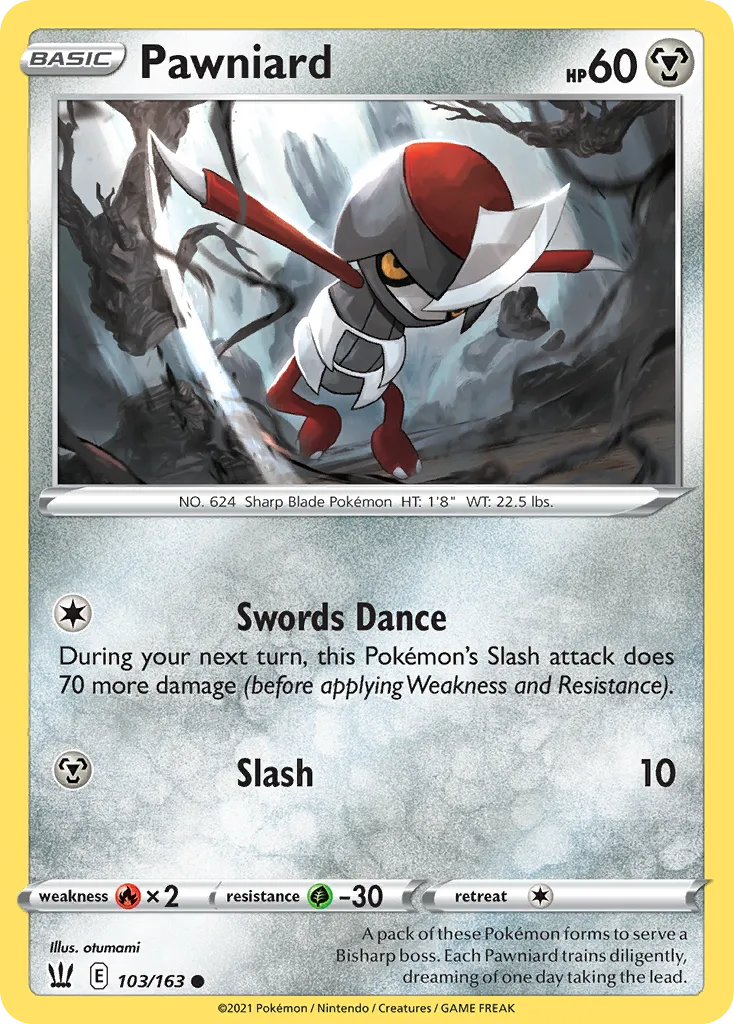 2021 Battle Styles Pawniard Common #103/163 Common card image
