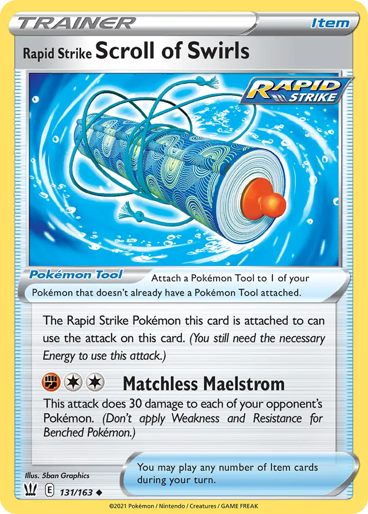 2021 Battle Styles Rapid Strike Scroll of Swirls Uncommon #131/163 Uncommon card image