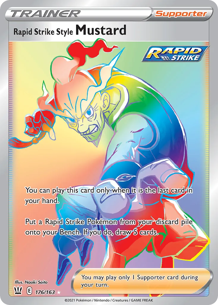 2021 Battle Styles Rapid Strike Style Mustard Uncommon #132/163 Uncommon card image