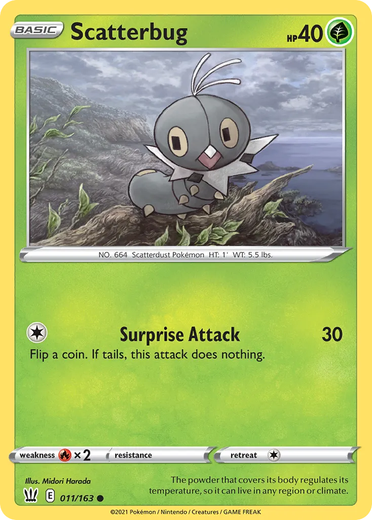 2021 Battle Styles Scatterbug Common #011/163 Common card image