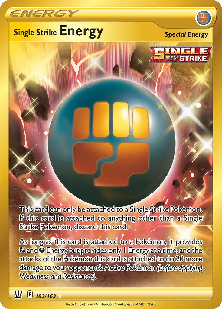 2021 Battle Styles Single Strike Energy #141/163 Uncommon card image