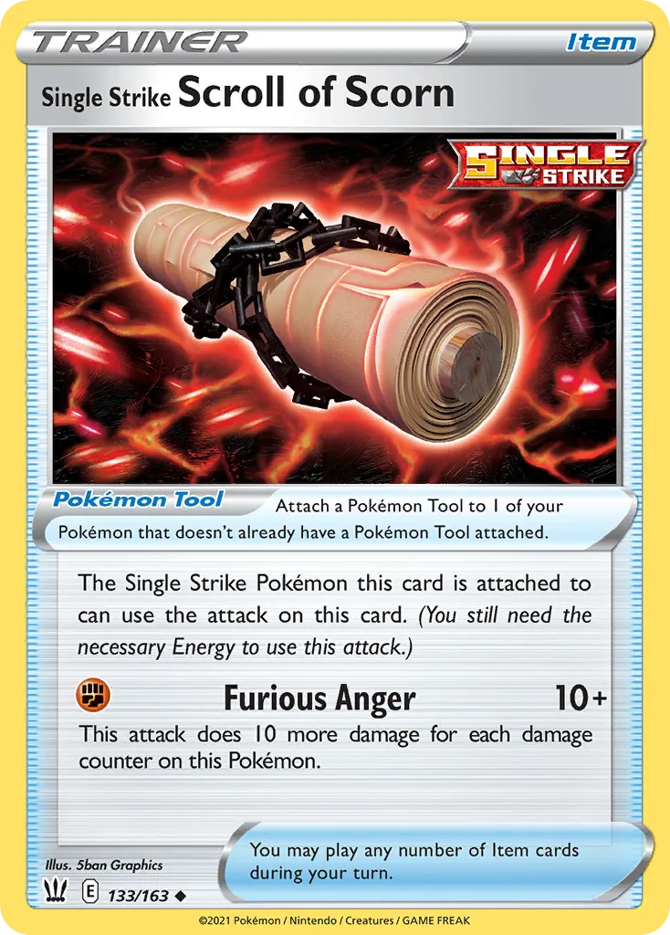 2021 Battle Styles Single Strike Scroll of Scorn Uncommon #133/163 Uncommon card image