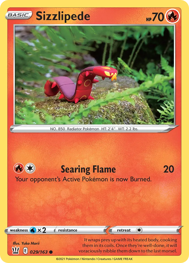 2021 Battle Styles Sizzlipede Common #029/163 Common card image