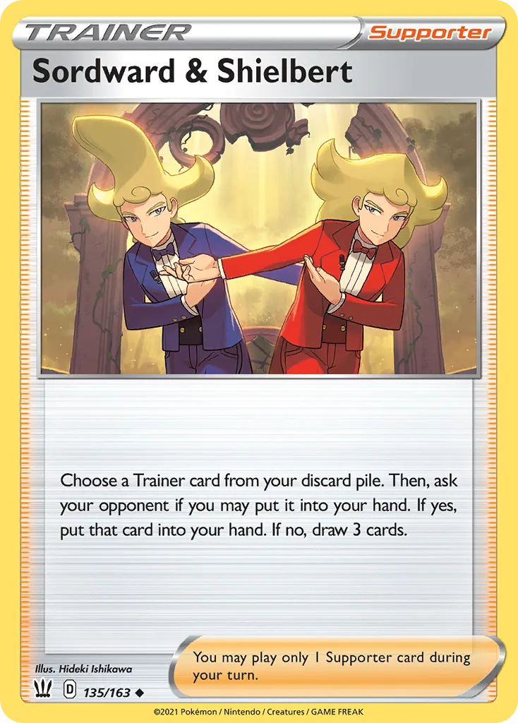2021 Battle Styles Sordward & Shielbert #135/163 Uncommon card image