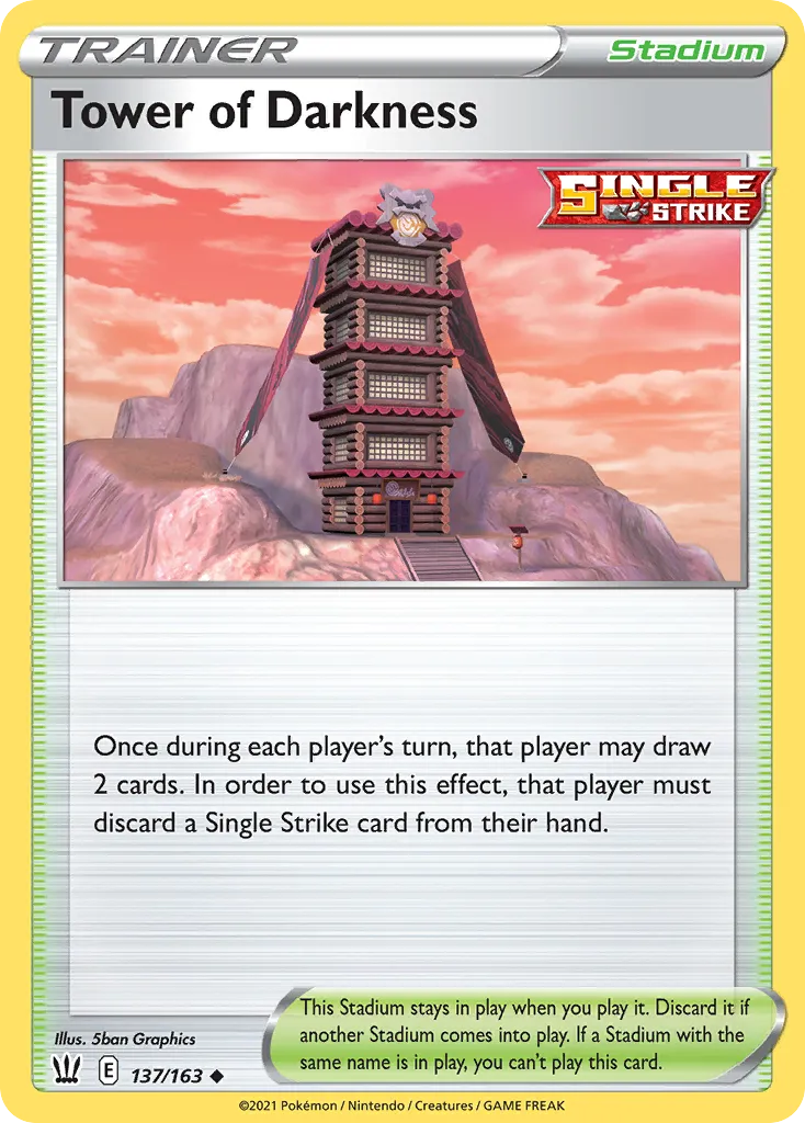 2021 Battle Styles Tower of Darkness #137/163 Uncommon card image