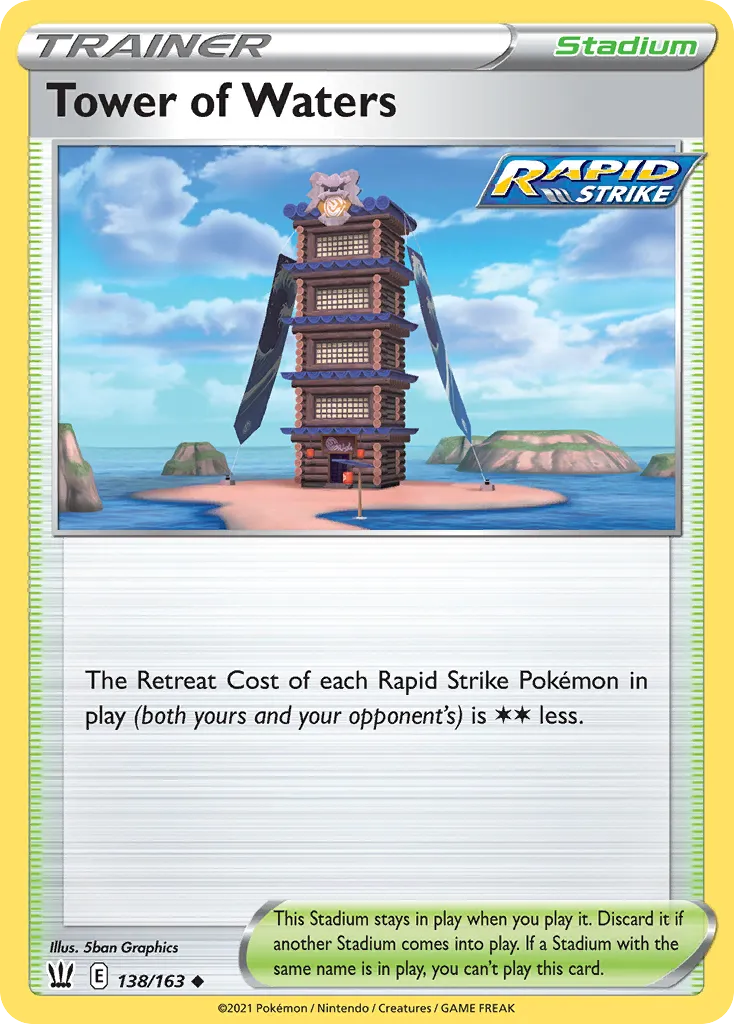2021 Battle Styles Tower of Waters #138/163 Uncommon card image
