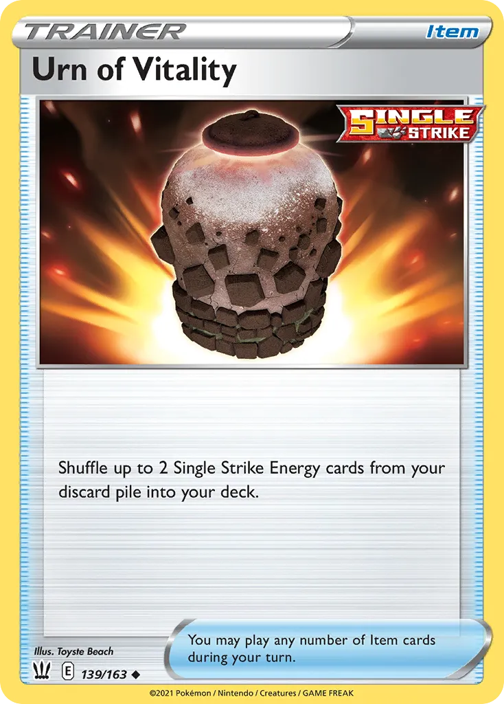 2021 Battle Styles Urn of Vitality #139/163 Uncommon card image