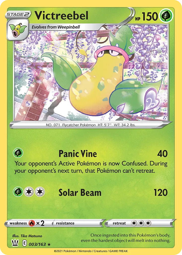 2021 Battle Styles Victreebel #003/163 Rare card image