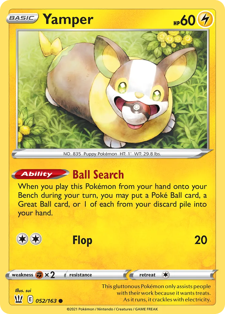 2021 Battle Styles Yamper Common #052/163 Common card image