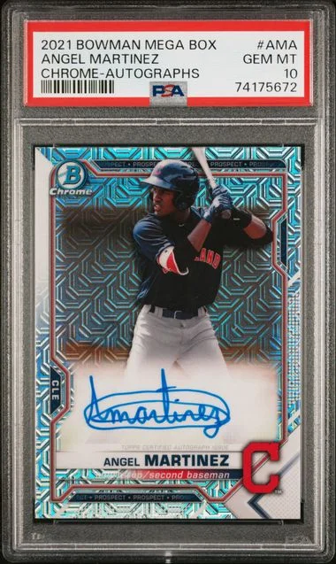 2021 Bowman Angel Martinez Mega Box Chrome Autographs #BMA-AMA card image