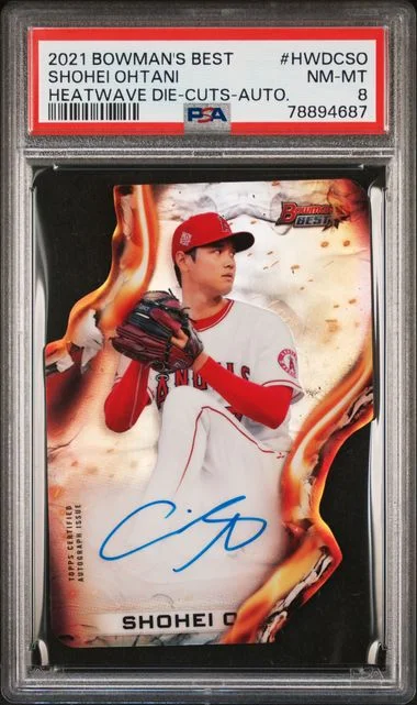 2021 Bowman Best Shohei Ohtani Heatwave Die-Cuts Autograph #HWDC-SO card image