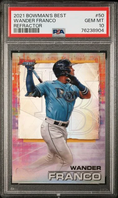 2021 Bowman Best Wander Franco Refractor #50 card image