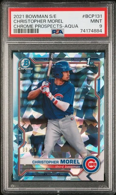 2021 Bowman Christopher Morel Sapphire Edition Chrome Prospects Aqua #BCP-131 card image