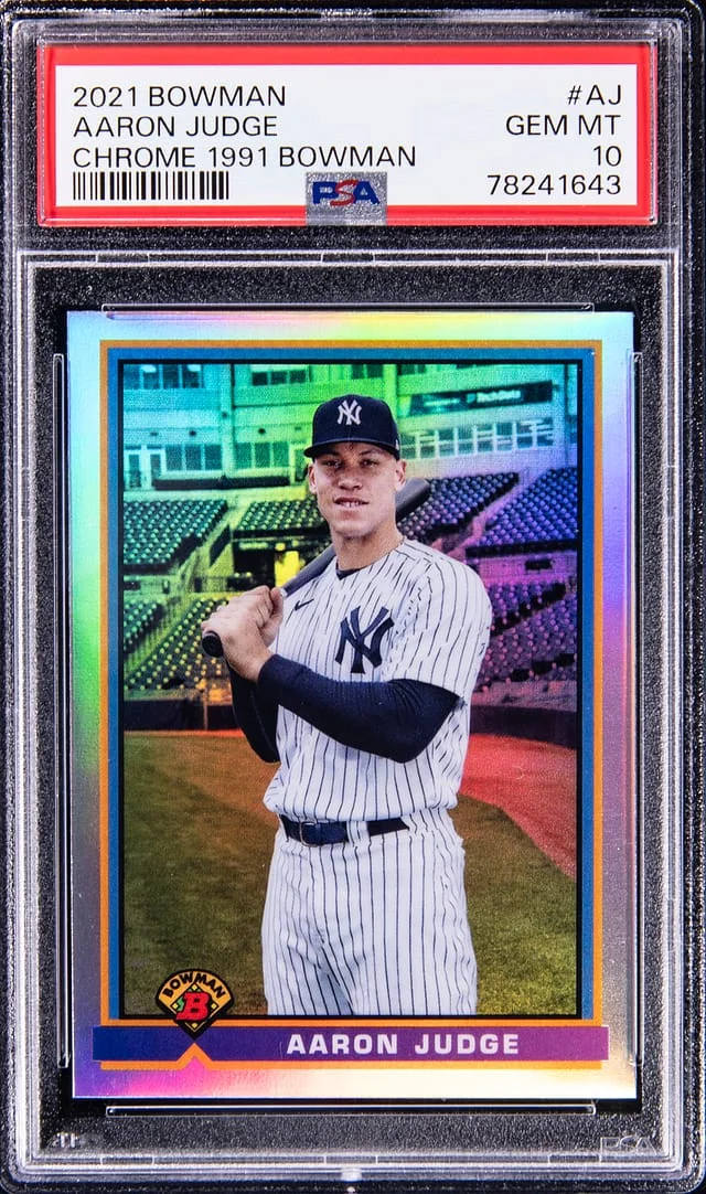 2021 Bowman Chrome Aaron Judge 1991 Bowman #AJ card image