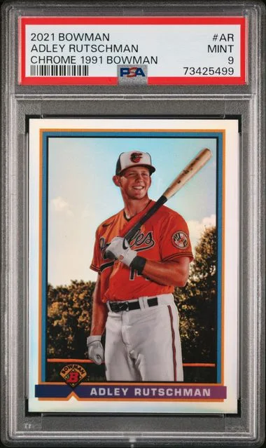 2021 Bowman Chrome Adley Rutschman 1991 Bowman #91B-AR card image