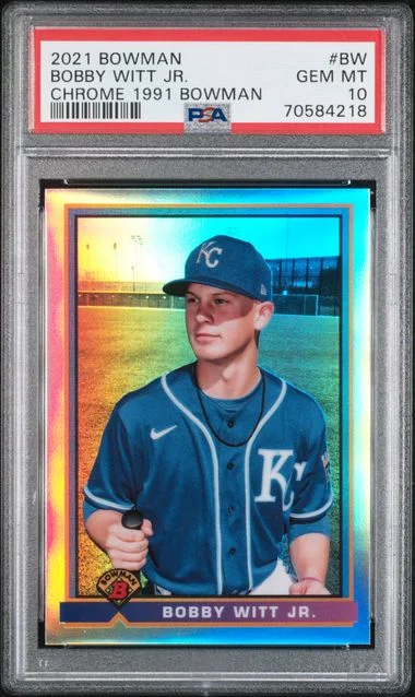 2021 Bowman Chrome Bobby Witt Jr. 1991 Bowman #91B-BW card image
