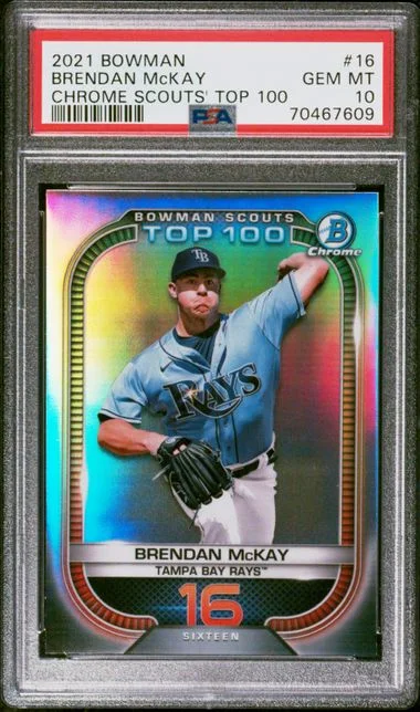 2021 Bowman Chrome Brendan McKay Scouts' Top 100 #BTP-16 card image