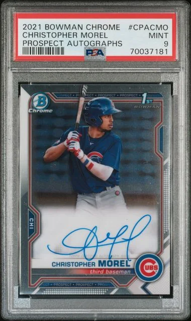 2021 Bowman Chrome Christopher Morel Prospect Autographs #CPA-CMO card image