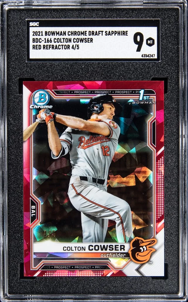 2021 Bowman Chrome Colton Cowser Sapphire Red Refractor #BDC-166 card image