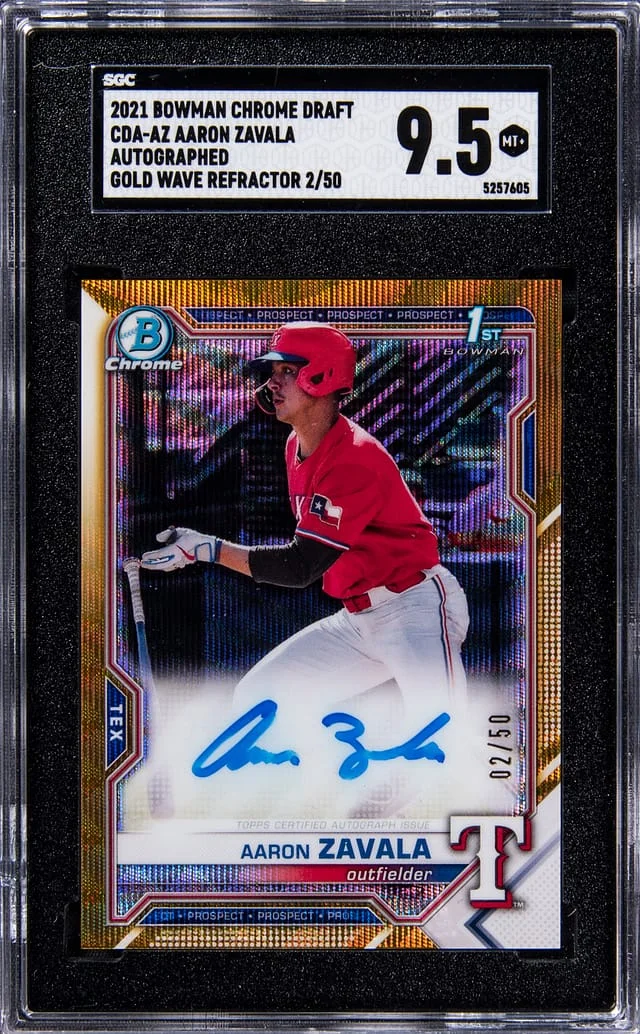 2021 Bowman Chrome Draft Aaron Zavala Autographed #CDA-AZ card image