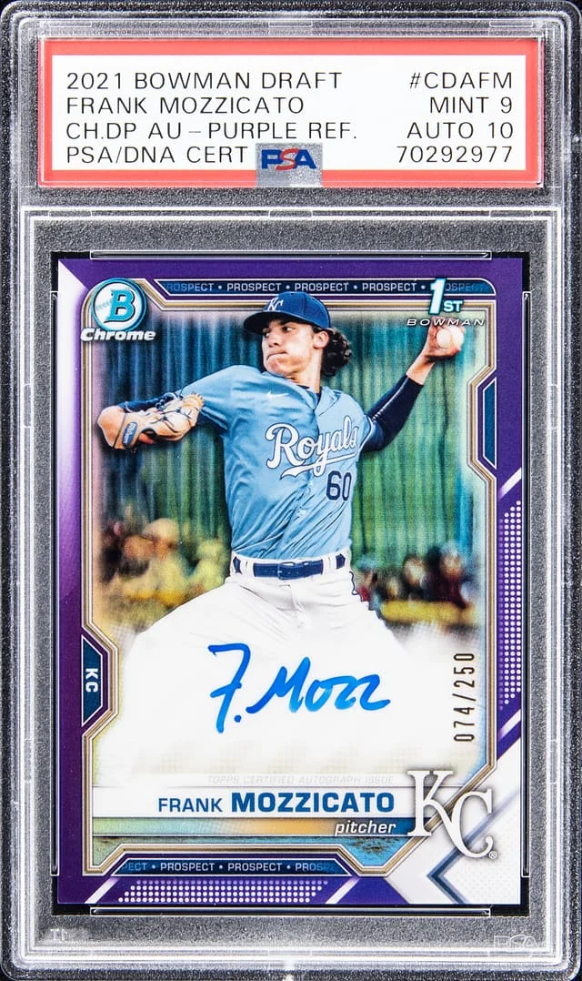 2021 Bowman Chrome Draft Frank Mozzicato Picks Autograph #CDAFM card image