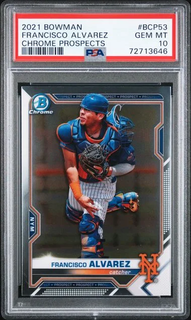 2021 Bowman Chrome Francisco Alvarez #BCP-53 card image