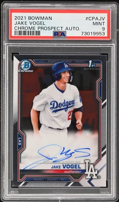 2021 Bowman Chrome Jake Vogel Prospect Autographs #CPAJV card image