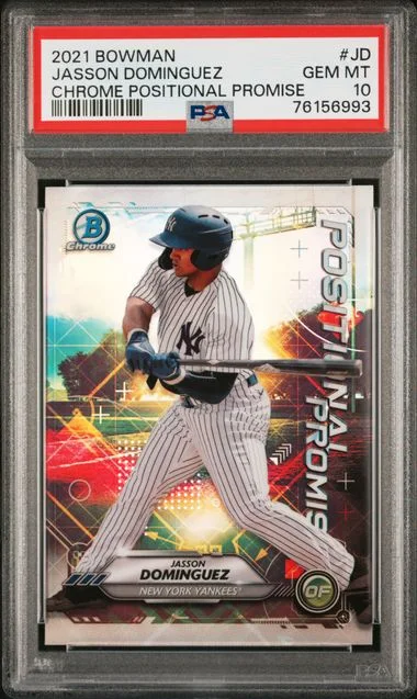 2021 Bowman Chrome Jasson Dominguez Positional Promise #JD card image