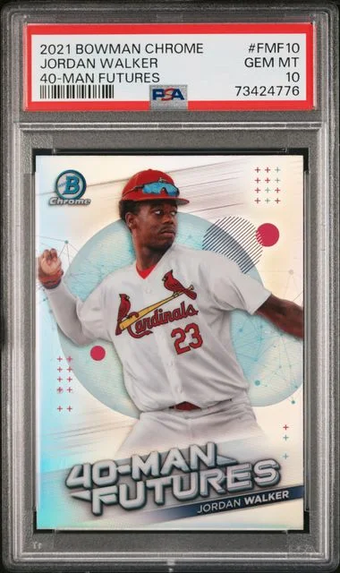 2021 Bowman Chrome Jordan Walker 40-Man Futures #FMF-10 card image