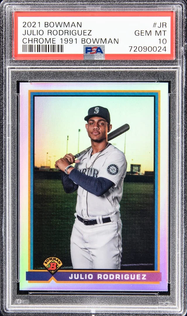 2021 Bowman Chrome Julio Rodriguez 91 Bowman Refractor #JR card image