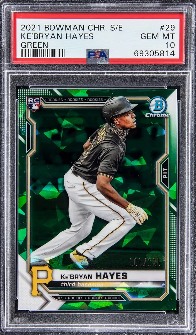 2021 Bowman Chrome Ke'bryan Hayes Saphhire Green #29 card image