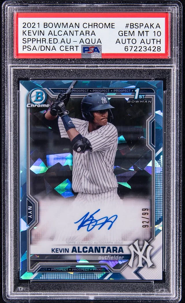 2021 Bowman Chrome Kevin Alcantara Edition Autograph-Aqua #BSPAKA card image