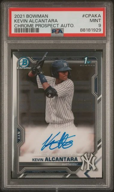 2021 Bowman Chrome Kevin Alcantara Prospect Autographs #CPA-KA card image