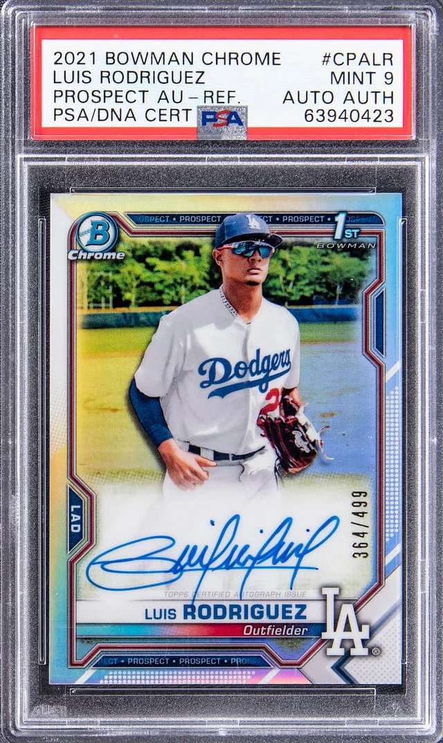 2021 Bowman Chrome Luis Rodriguez Prospect Autographs Refractor #CPA-LR card image